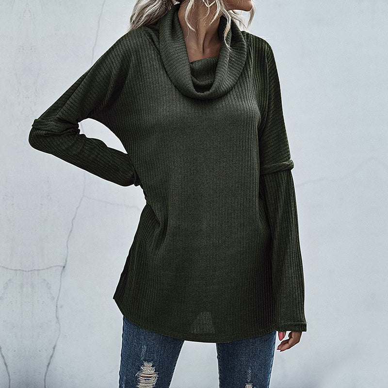 Pile-neck Sweater