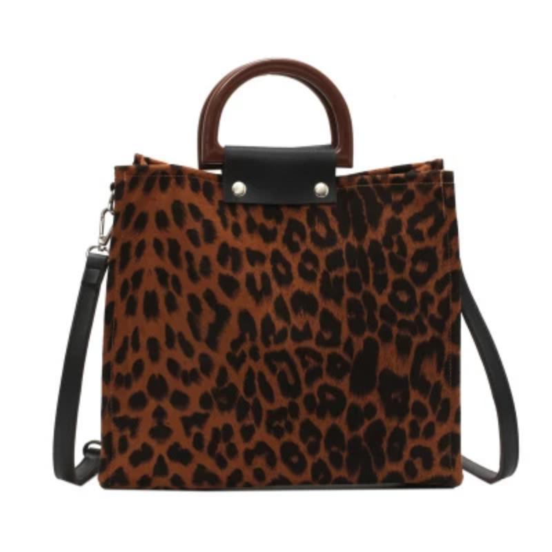 Women Leopard Luxury Handbags Designer With Handle Shoulder Bag