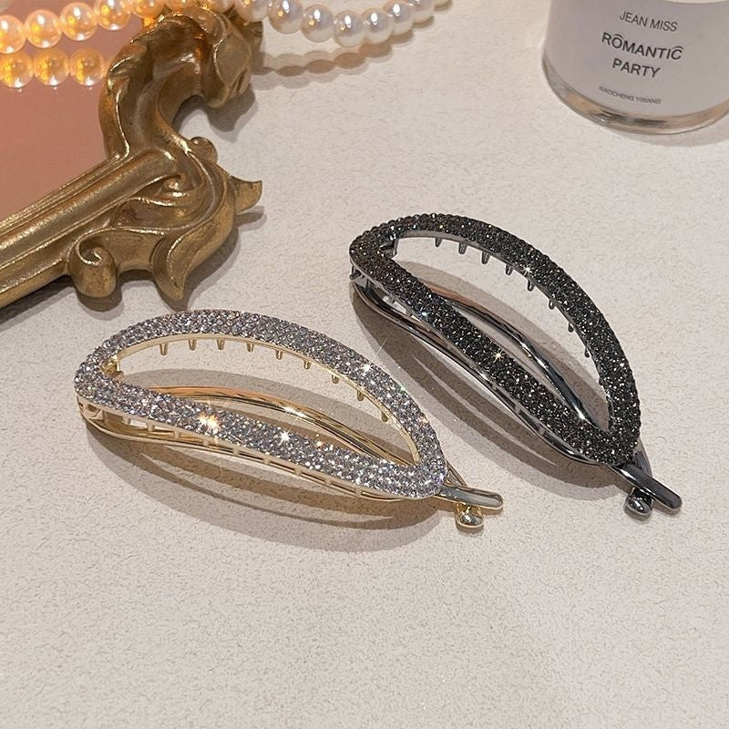 Sparkling Curved Minimalist Hair Buckle