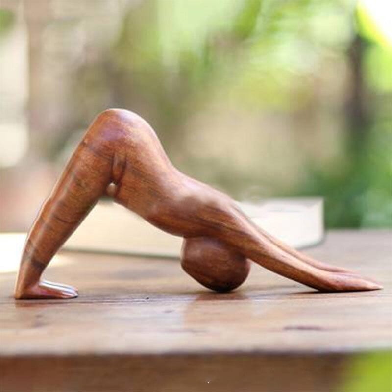 Wooden Yogi Sculpture