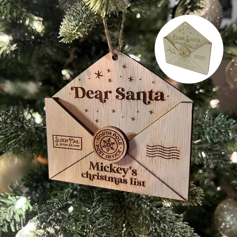 Letter to Santa Christmas Ornament