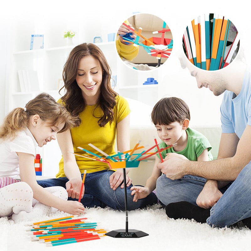 Stick Stack Game Multicolor 36 Pieces Desk Balancing Toys for Kids