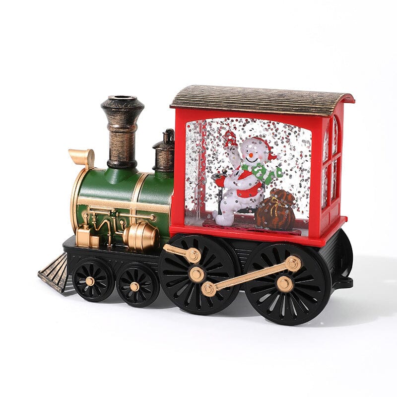 Christmas Crystal Floating Snow Train Light