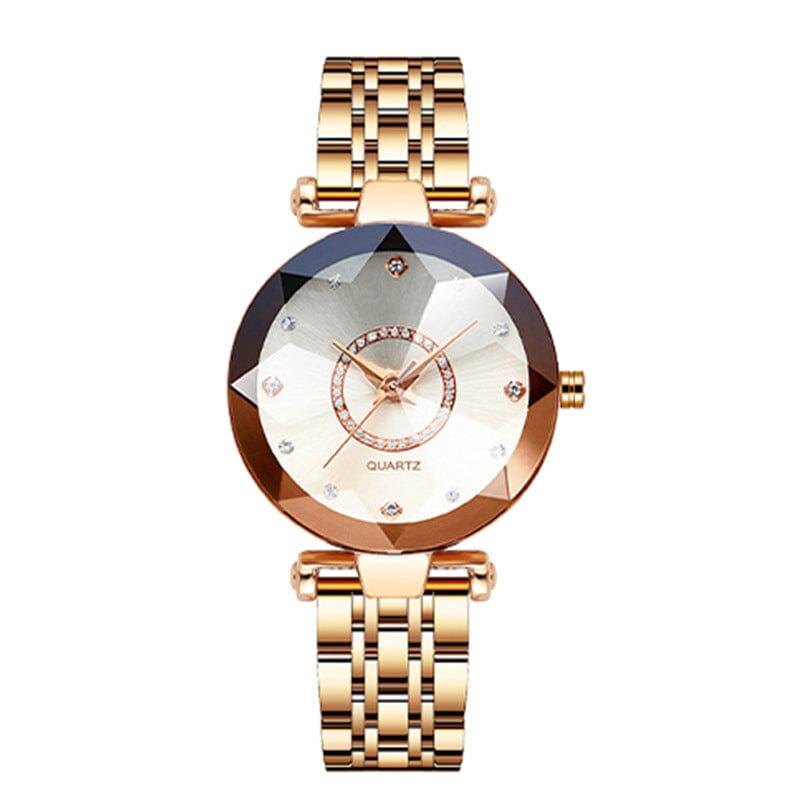 Starry Diamond Dial Ladies Waterproof Watch